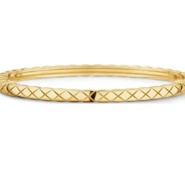 Xiaoxiangfeng coco rhombus diamond bracelet Seiko CNC plated 18k rose gold light luxury niche high-end bracelet