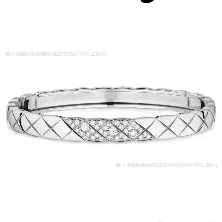Xiaoxiangfeng coco rhombus diamond bracelet Seiko CNC plated 18k rose gold light luxury niche high-end bracelet