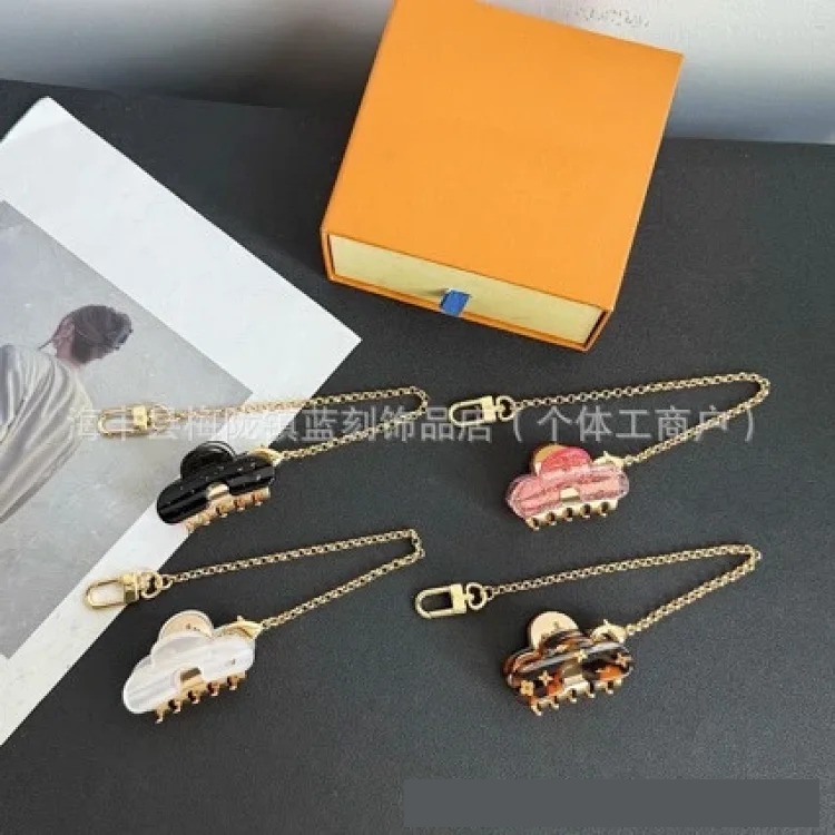 Acetate metal gripper pendant 2025 new printed shark clip pendant high-end bag small pendant