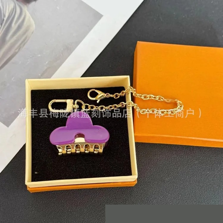 Acetate metal gripper pendant 2025 new printed shark clip pendant high-end bag small pendant