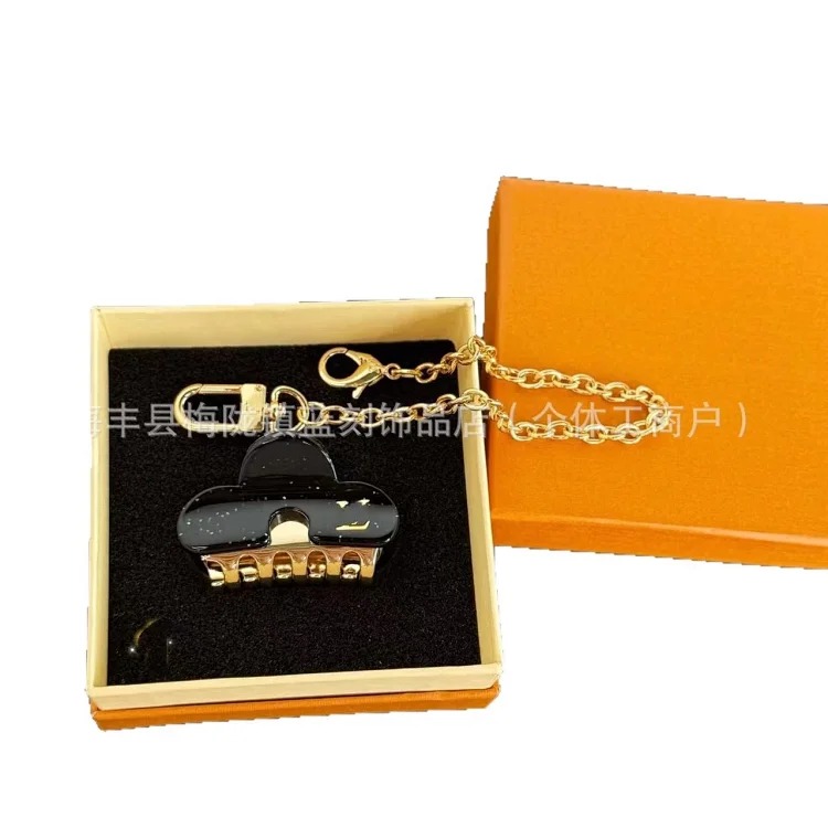 Acetate metal gripper pendant 2025 new printed shark clip pendant high-end bag small pendant