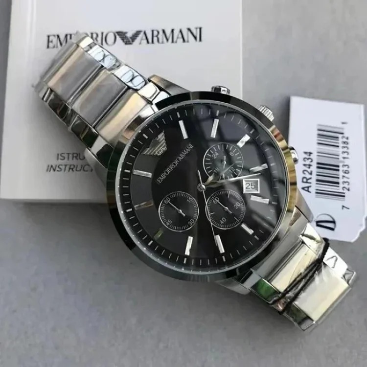 Boutique watch Ama pointer three-eye multi-functional business quartz watch stainless steel band quartz watch for men