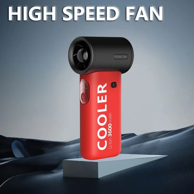New violent turbine high-speed handheld fan outdoor portable rechargeable USB stepless speed adjustment high wind power 100 gears