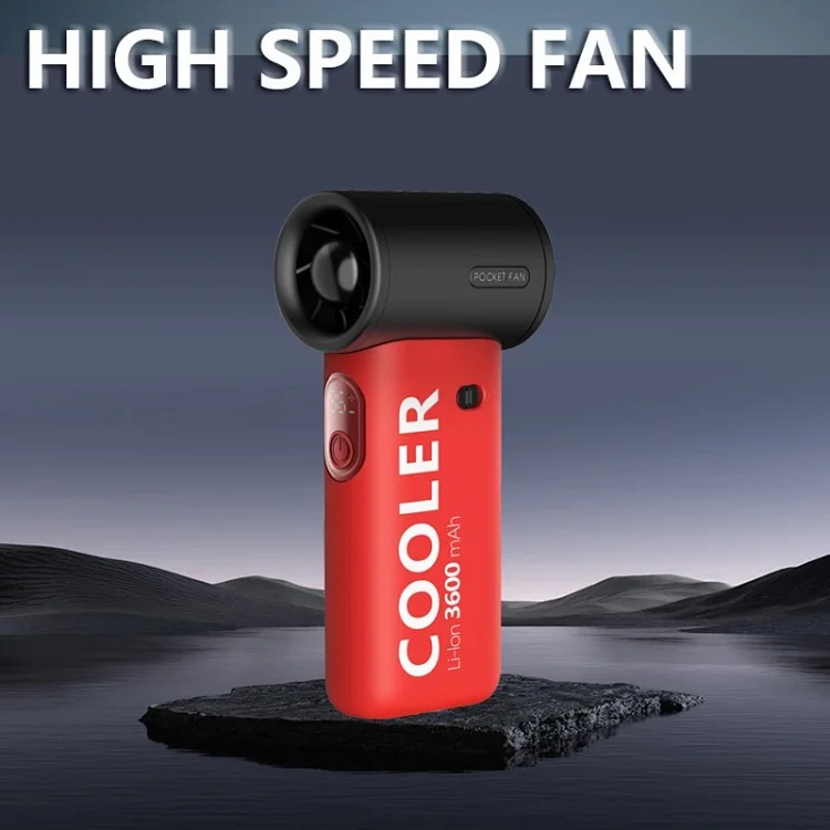 New violent turbine high-speed handheld fan outdoor portable rechargeable USB stepless speed adjustment high wind power 100 gears