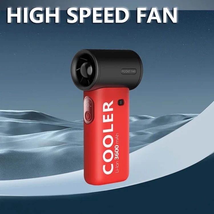 New violent turbine high-speed handheld fan outdoor portable rechargeable USB stepless speed adjustment high wind power 100 gears