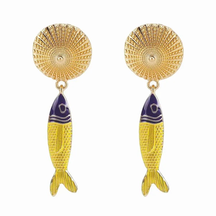 Summer bohemian vacation style accessories, marine life pendant earrings, light luxury and high-end foreign trade shell jewelry