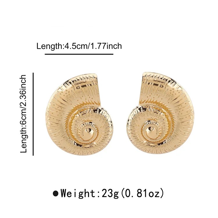 Summer bohemian vacation style accessories, marine life pendant earrings, light luxury and high-end foreign trade shell jewelry