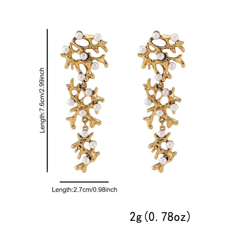 Summer bohemian vacation style accessories, marine life pendant earrings, light luxury and high-end foreign trade shell jewelry