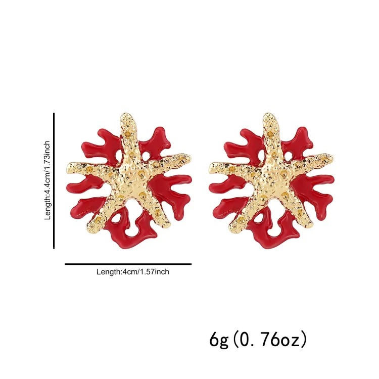 Summer bohemian vacation style accessories, marine life pendant earrings, light luxury and high-end foreign trade shell jewelry