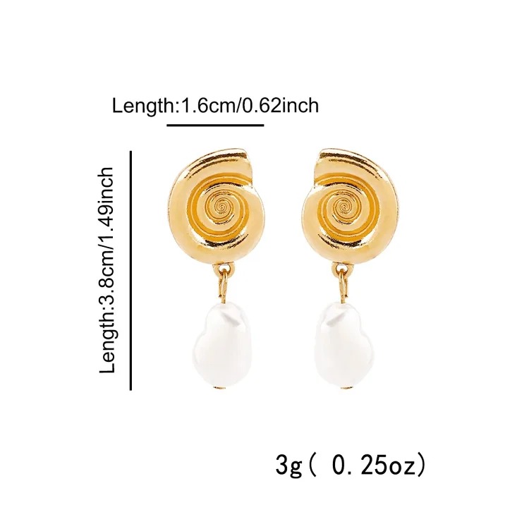 Summer bohemian vacation style accessories, marine life pendant earrings, light luxury and high-end foreign trade shell jewelry