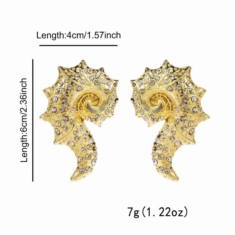 Summer bohemian vacation style accessories, marine life pendant earrings, light luxury and high-end foreign trade shell jewelry