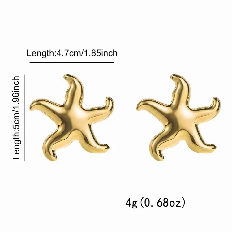 Summer bohemian vacation style accessories, marine life pendant earrings, light luxury and high-end foreign trade shell jewelry