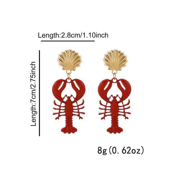Summer bohemian vacation style accessories, marine life pendant earrings, light luxury and high-end foreign trade shell jewelry