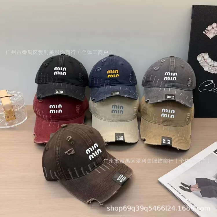 Miu Miu distressed baseball caps