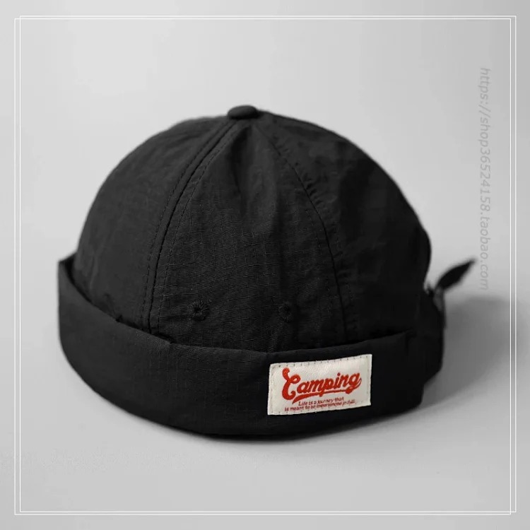Japanese niche cloth label yuppie hooligan hat women's summer brimless hip-hop sailor hat street melon skin landlord hat men