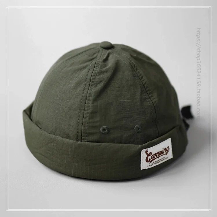 Japanese niche cloth label yuppie hooligan hat women's summer brimless hip-hop sailor hat street melon skin landlord hat men