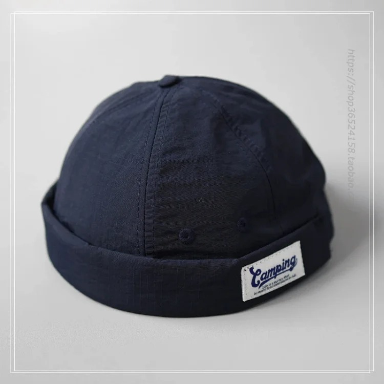 Japanese niche cloth label yuppie hooligan hat women's summer brimless hip-hop sailor hat street melon skin landlord hat men