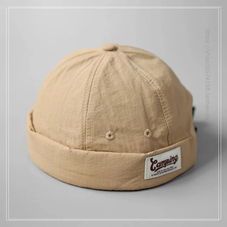 Japanese niche cloth label yuppie hooligan hat women's summer brimless hip-hop sailor hat street melon skin landlord hat men