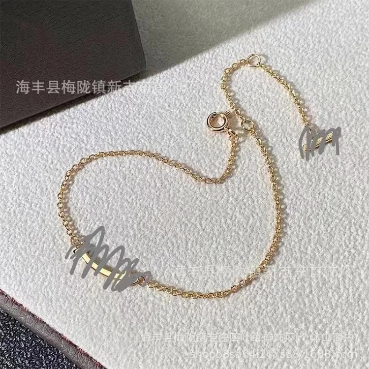 Seiko Mini Smiley Face Bracelet Plated 18K Gold Dijia Smile Glossy Diamond Full Diamond Smiley Face Bracelet image 3