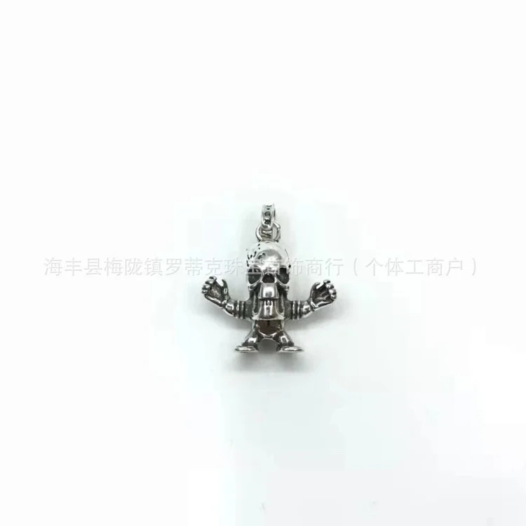Chrome Hearts CH Crowe necklace s925 standard retro old cross anchor pendant casual matching necklace Europe and America cross-border