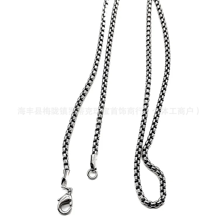 Chrome Hearts CH Crowe necklace s925 standard retro old cross anchor pendant casual matching necklace Europe and America cross-border