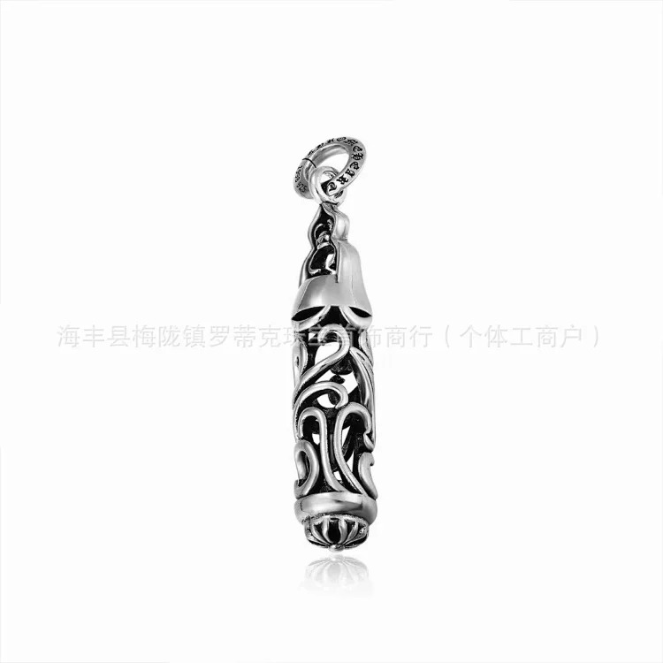Chrome Hearts CH Crowe necklace s925 standard retro old cross anchor pendant casual matching necklace Europe and America cross-border