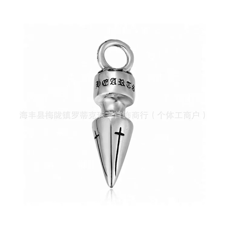 Chrome Hearts CH Crowe necklace s925 standard retro old cross anchor pendant casual matching necklace Europe and America cross-border