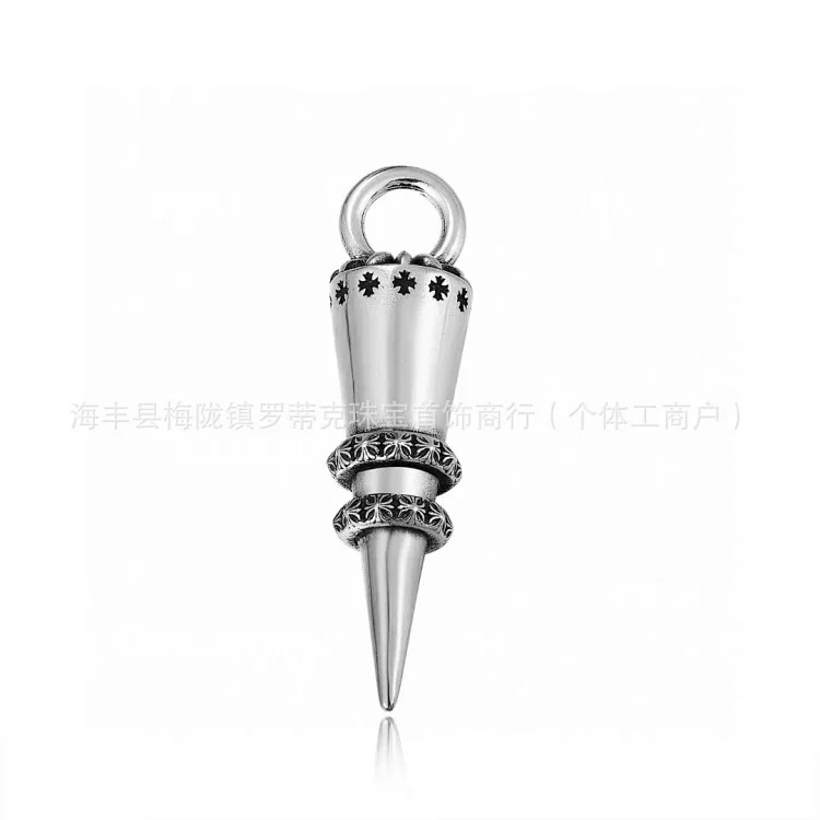 Chrome Hearts CH Crowe necklace s925 standard retro old cross anchor pendant casual matching necklace Europe and America cross-border
