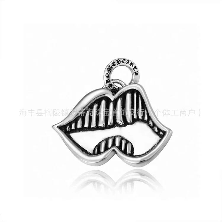 Chrome Hearts CH Crowe necklace s925 standard retro old cross anchor pendant casual matching necklace Europe and America cross-border