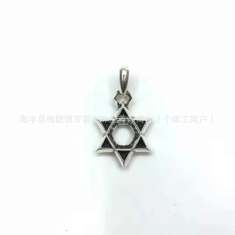 Chrome Hearts CH Crowe necklace s925 standard retro old cross anchor pendant casual matching necklace Europe and America cross-border
