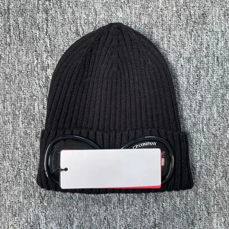C.P. Company New ribbed CP glasses autumn and winter knitted hats for men and women outdoor warm couple WINTER eye protection and warmth image 2