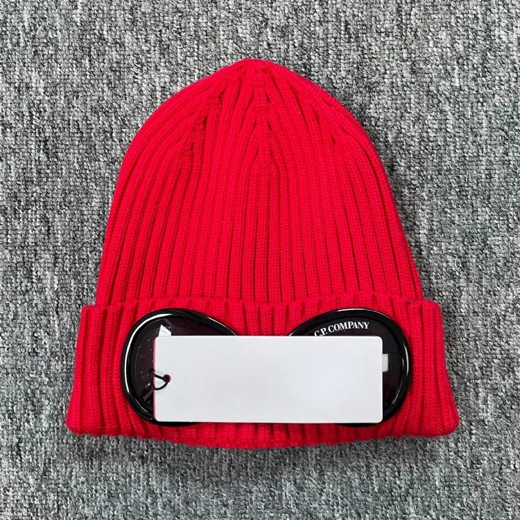 C.P. Company New ribbed CP glasses autumn and winter knitted hats for men and women outdoor warm couple WINTER eye protection and warmth image 5