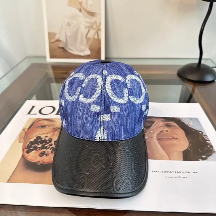 Source Factory Denim Color Block Letter Casual Peaked Cap Outdoor Sports Sun Hat Student Baseball Cap Wholesale