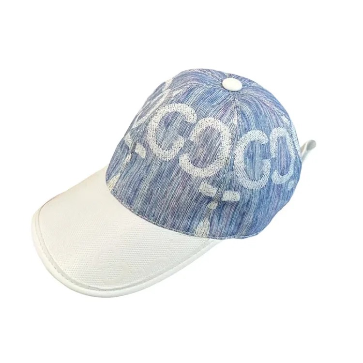 Source Factory Denim Color Block Letter Casual Peaked Cap Outdoor Sports Sun Hat Student Baseball Cap Wholesale