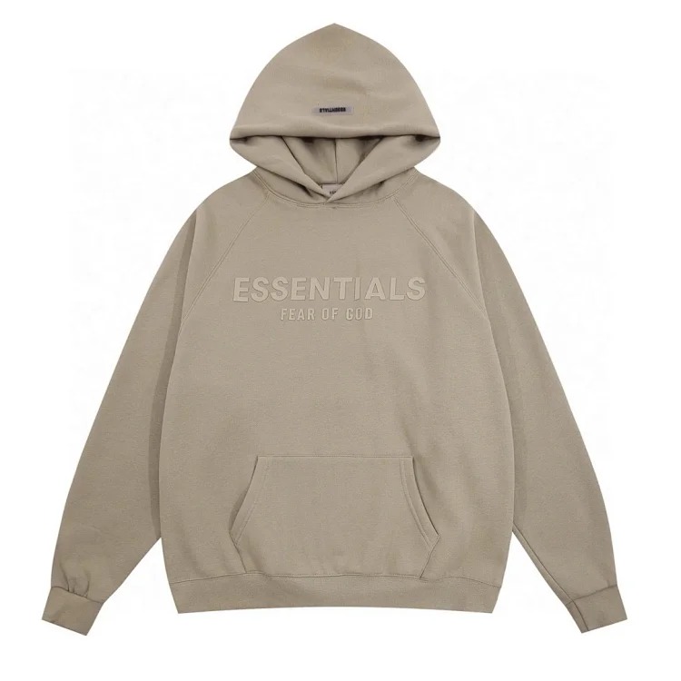 New ESSENTIALS FEAR OF GOD FOG Hoodie Front Letters Velvet Hooded Sweatshirt