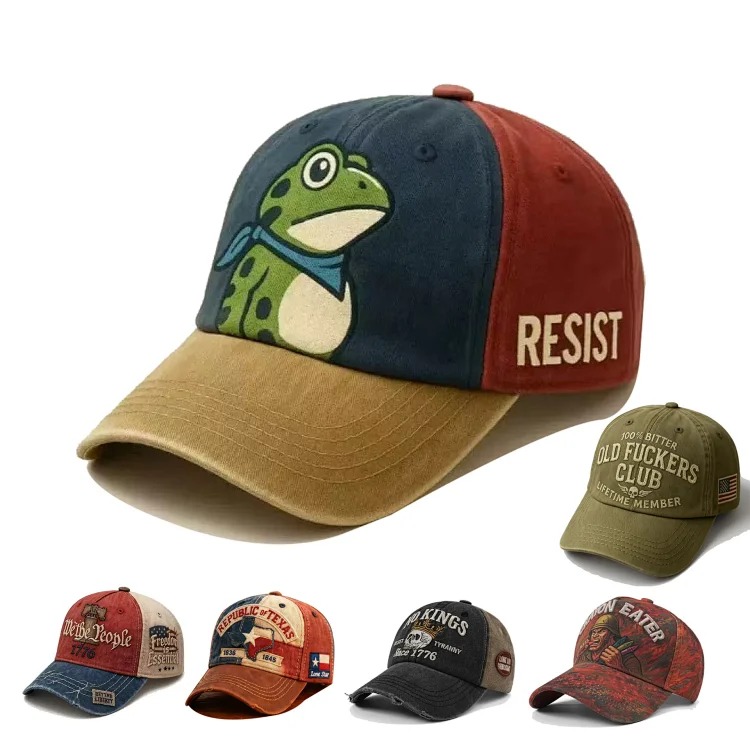 Popular frog Resists washed cotton hat baseball cap