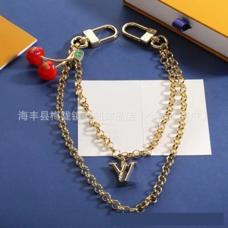 Ins high-end cherry keychain bag pendant women's bag jewelry exquisite car pendant dropshipping