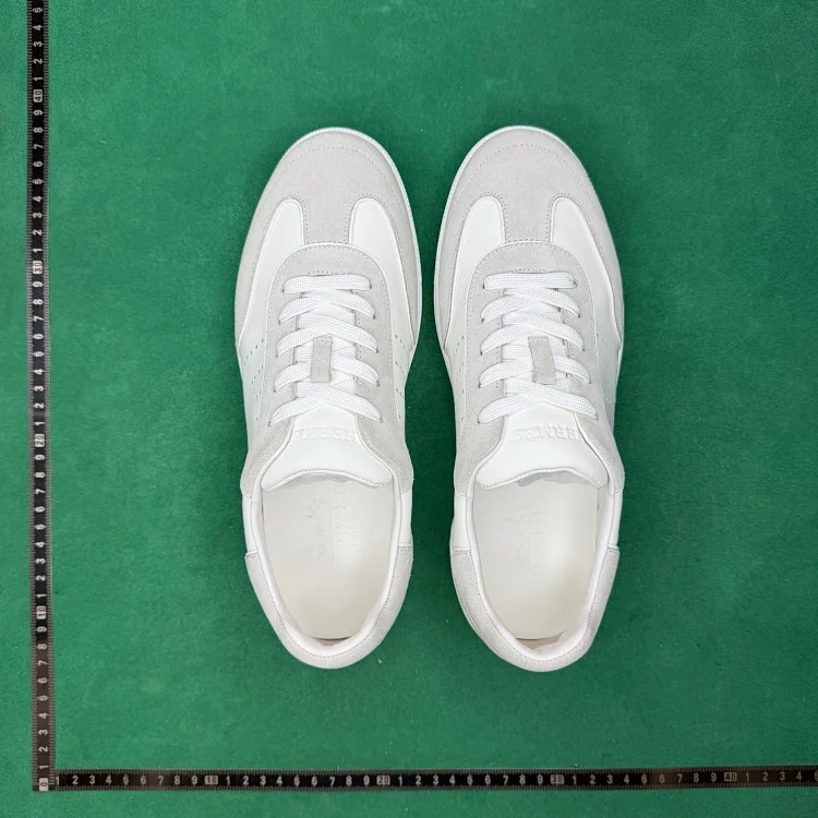 (Customized models will be shipped in 3-7 days) Calf leather, round toe lace-up, low-top sneakers TT 0 image 3