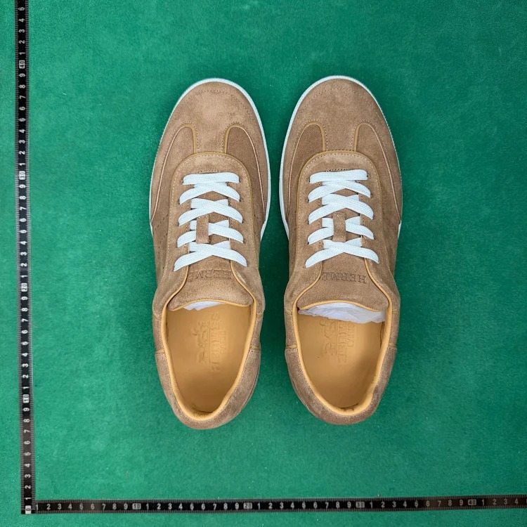 (Customized models will be shipped in 3-7 days) Calf leather, round toe lace-up, low-top sneakers TT 0 image 5
