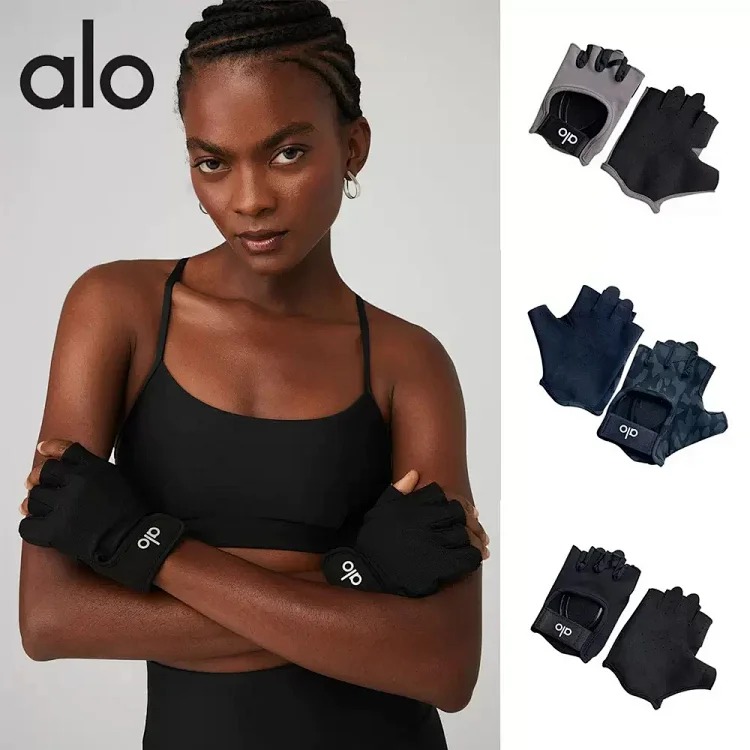 Aloyoga yoga gloves for men and women cross-border anti-slip, anti-callousing, wear-resistant and breathable fitness half-finger gloves for cycling hands