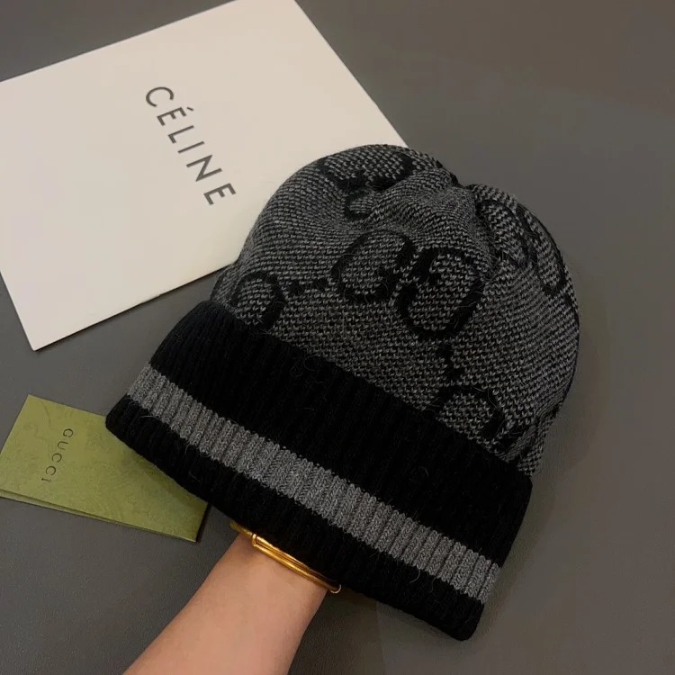 X245 new autumn and winter style wool knitted beanie from big brands - CY