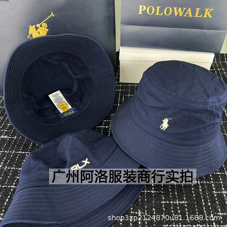 Original Raff PL fisherman hat embroidered solid color bucket hat for men and women, versatile sun protection, mountaineering, sun protection, large brim image 3
