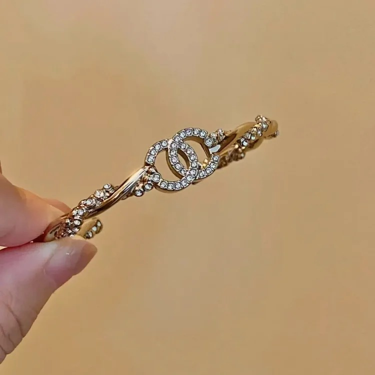 High steel stamped small fragrance style vintage bracelet
