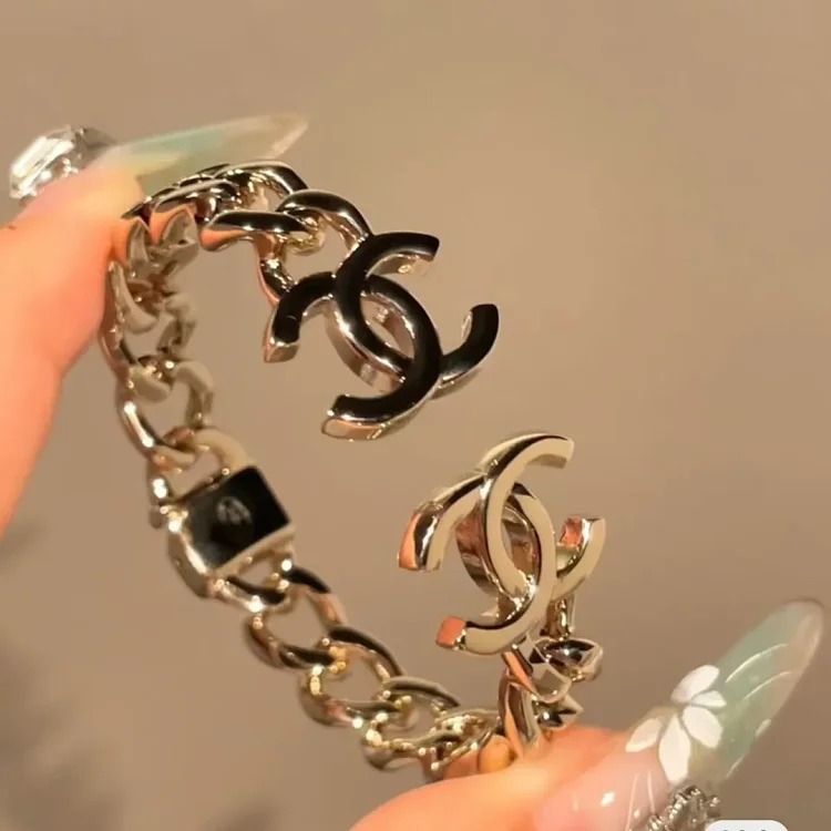 High steel stamped small fragrance style vintage bracelet