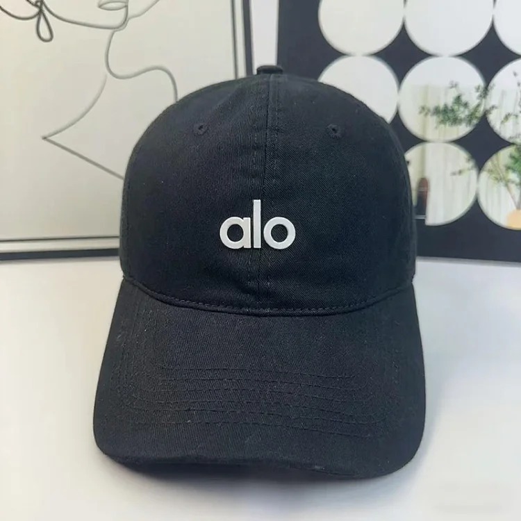 Korean style three-dimensional silicone letter alo peaked cap summer sun protection hat casual versatile soft top baseball cap image 2