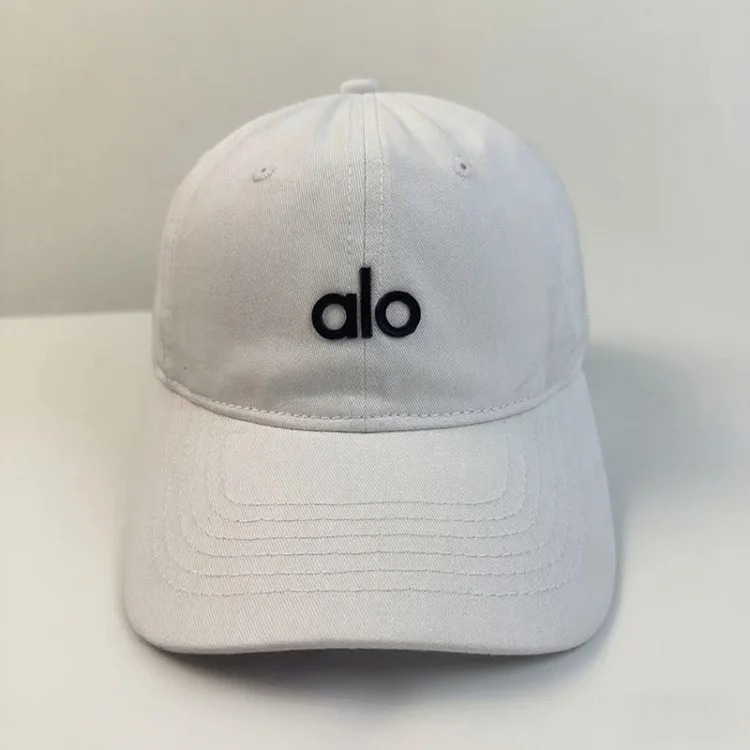 Korean style three-dimensional silicone letter alo peaked cap summer sun protection hat casual versatile soft top baseball cap image 3