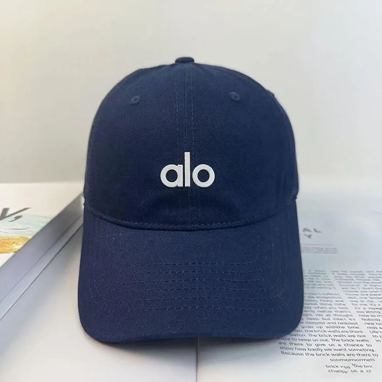 Korean style three-dimensional silicone letter alo peaked cap summer sun protection hat casual versatile soft top baseball cap image 4