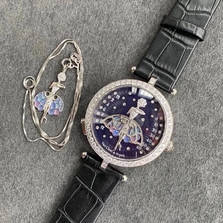 New product release from Albemarle 5G Factory: Poetic Complex Function Series - Dancing Angel, enamel craft skirt, ring inlaid with 47 Swarovski crystals, the literal angel is made of