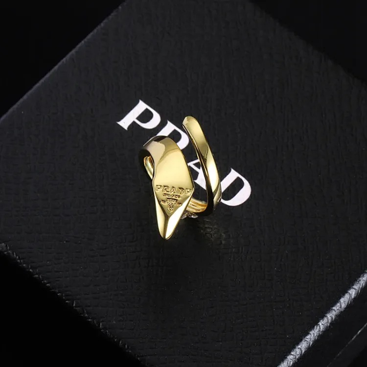 Letter snake-shaped opening adjustable personalized design ring ring for men