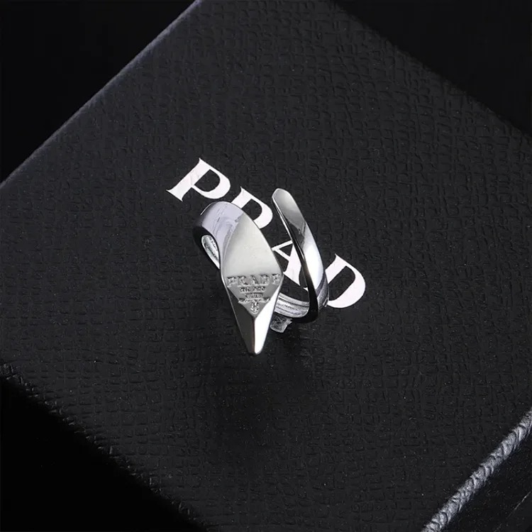 Letter snake-shaped opening adjustable personalized design ring ring for men